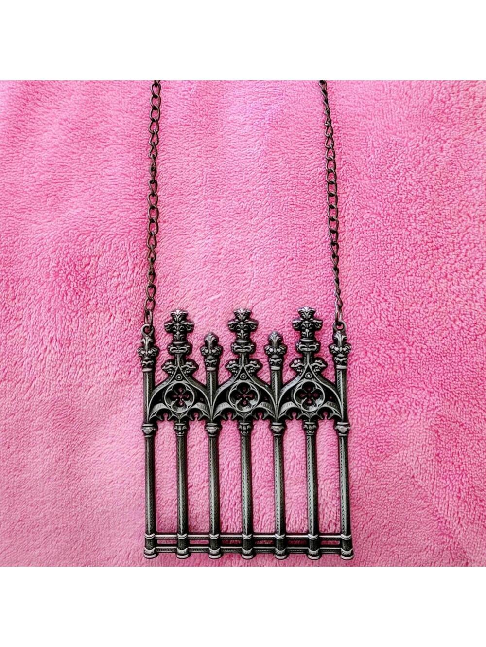 ⚰️ The Pretty Cult ⚰️ "Cemetery Walks" Gate Necklace. 🪦 - Picture 3 of 3